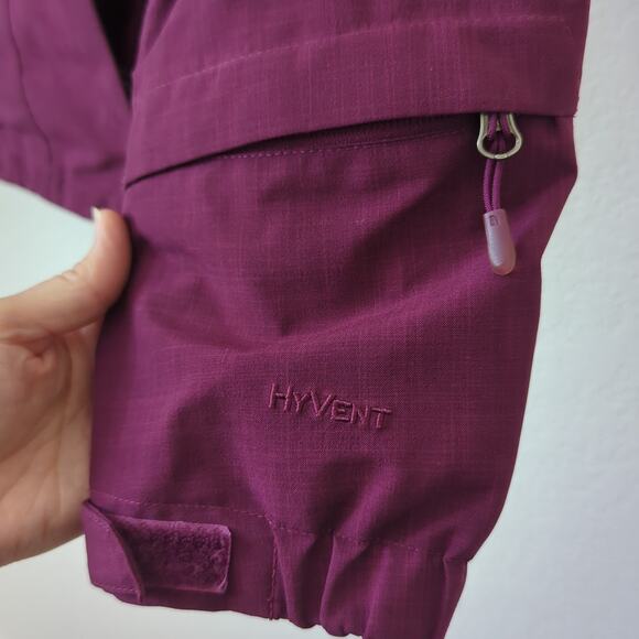 The North Face Parka Snow Shell Rain Jacket Womens Small Purple Hooded - Picture 5 of 11